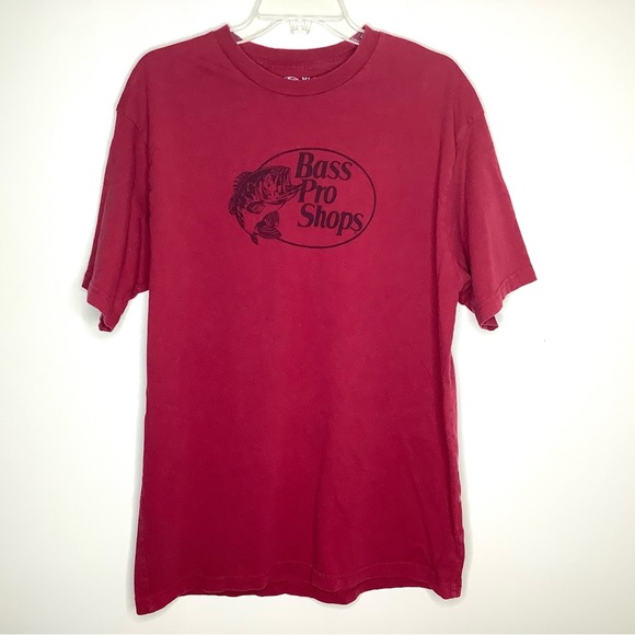 T-shirt Bass Pro Shops Homme – Gris Taille M – Manches Courtes – Pêche Outdoor